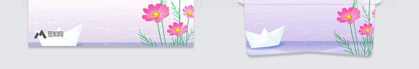 唯美花瓣信纸信封设计 唯美花瓣信纸信封设计