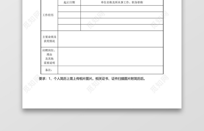商务个人空白word表格简历模板
商务个人空白word表格简历模板