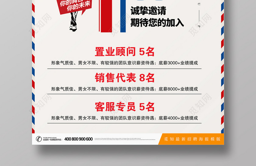 簡約小清新招聘海報設計 簡約小清新招聘海報設計
