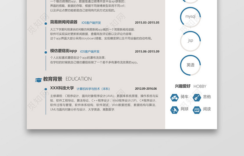 java工程师个人简历 java工程师个人简历