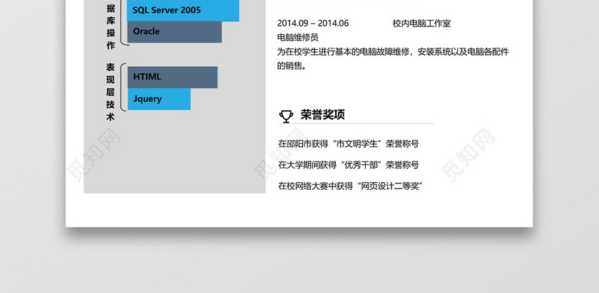 java工程师实习简历 java工程师实习简历