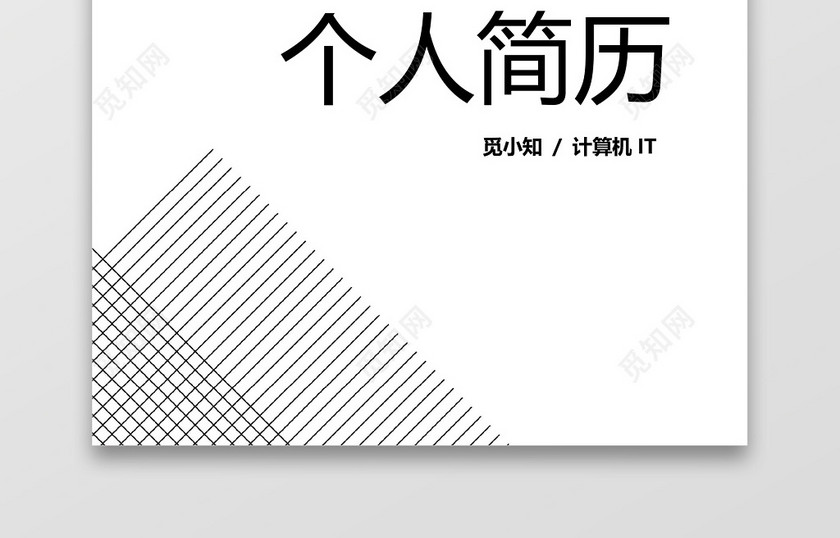 抽象计算机IT个人简历套装 抽象计算机IT个人简历套装