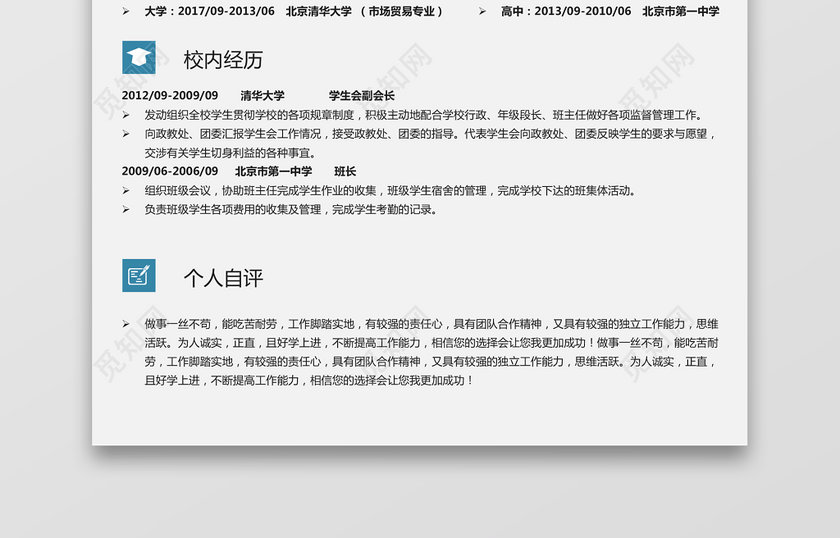 外贸个人求职简历262 外贸个人求职简历262