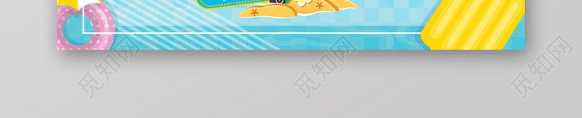 蓝色小清新清凉夏日淘宝天猫夏季夏天banner促销海报 蓝色小清新清凉夏日淘宝天猫夏季夏天banner促销海报