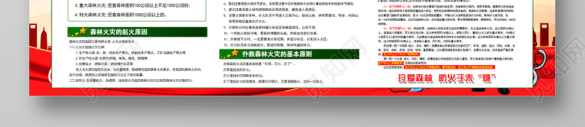 红色大气人人当好护林员保护我们绿色大家园宣传展板森林防火森林森林