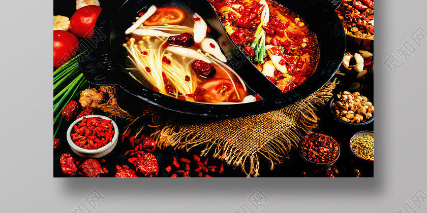 黑色中国风天冷一起去火锅吧火锅材料火锅锅底中华美食宣传海报 黑色中国风天冷一起去火锅吧火锅材料火锅锅底中华美食宣传海报