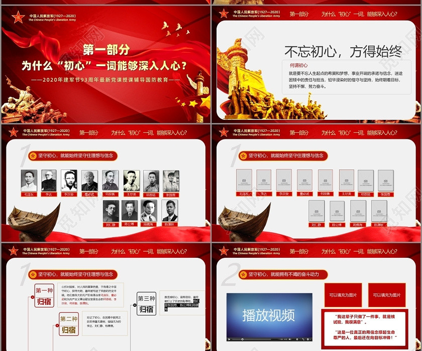傳承紅色基因永葆初心本色爭做新時代強軍興軍的尖兵PPT模板 傳承紅色基因永葆初心本色爭做新時代強軍興軍的尖兵PPT模板