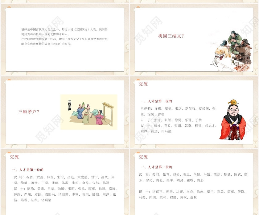 黄色中国风三国演义三国演义PPT模板 黄色中国风三国演义三国演义PPT模板